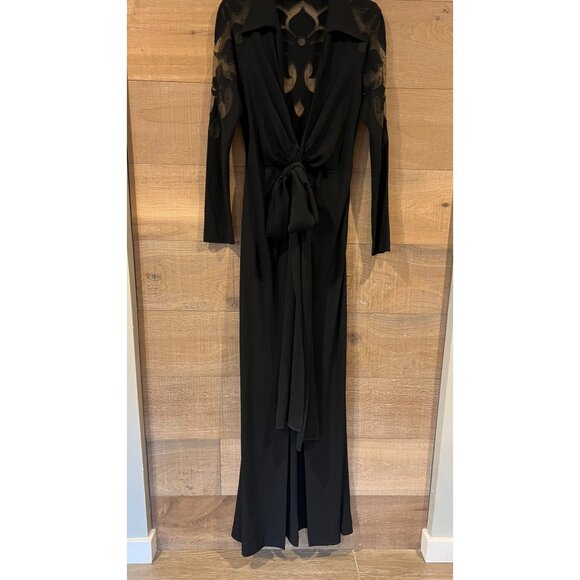 ETRO Cutout Tulle & Crepe Tie Front black Gown dress  6US / 42IT - Picture 6 of 16
